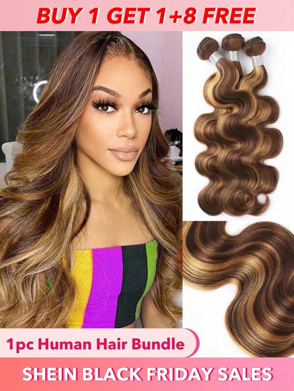 Piano Color P4/27 Body Wave Virgin Human Hair Weave Bundles Honey