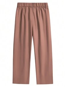 Manfinity Loose Fit Men's Folded Pleated Slant Pocket Pants - Redwood - View 2