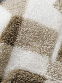 SHEIN Young Boy Casual Daily Wear Zipper Collar Classic Plaid Long-Sleeved Jumper, Comfortable And Soft For Autumn - Multicolor - View 4