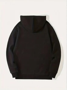 Nam Lông cừu Hoodie Với Hoàng hôn In - màu đen - Xem 2