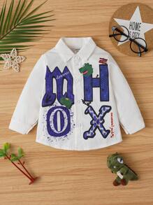 Baby Jungen Mantel mit Buchstaben Grafik