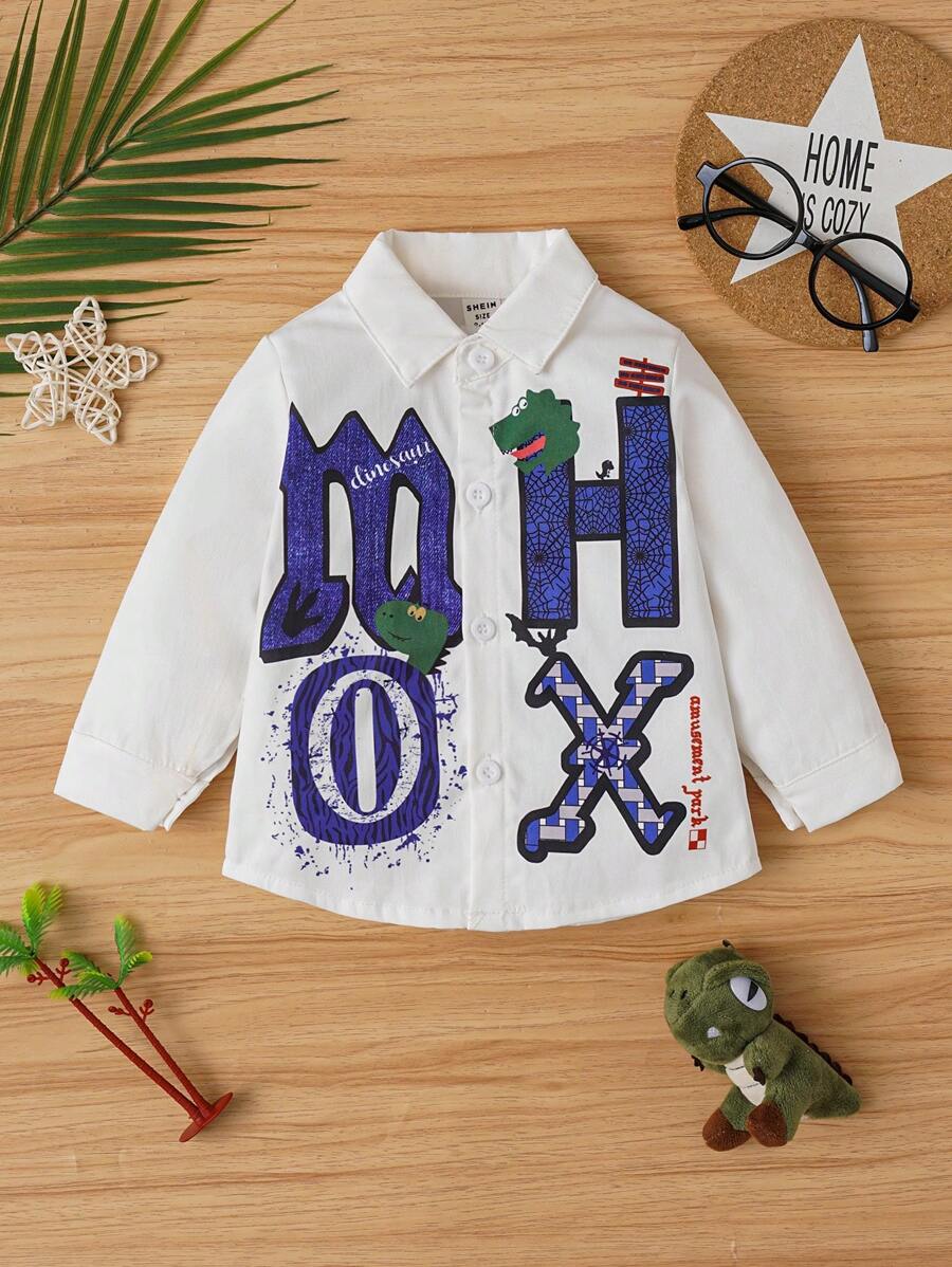 Baby Jungen Mantel mit Buchstaben Grafik