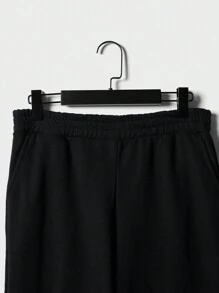 RueChic Men Wolf Print Hoodie & Sweatpants - Black - View 7