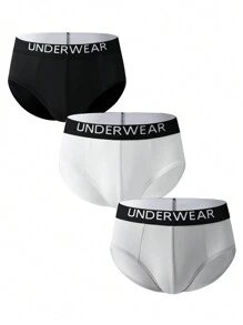 Men's Comfortable Solid Color Briefs (3pcs Set)