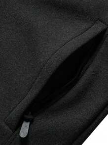 Men's Winter Zip-Up Stand Collar Casual Vest Jacket, For Golf - Black - View 7