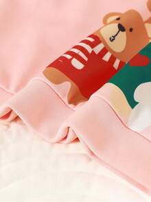 Baby Girl Bear Print Sweatshirt - Pink - View 5