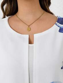 SHEIN LUNE 大碼印花開門襟外套 - 白色 - 查看 6