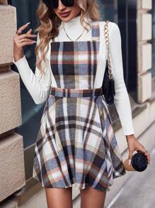 Chiquease Women's Plaid Overall Dress - Multicolor - View 1