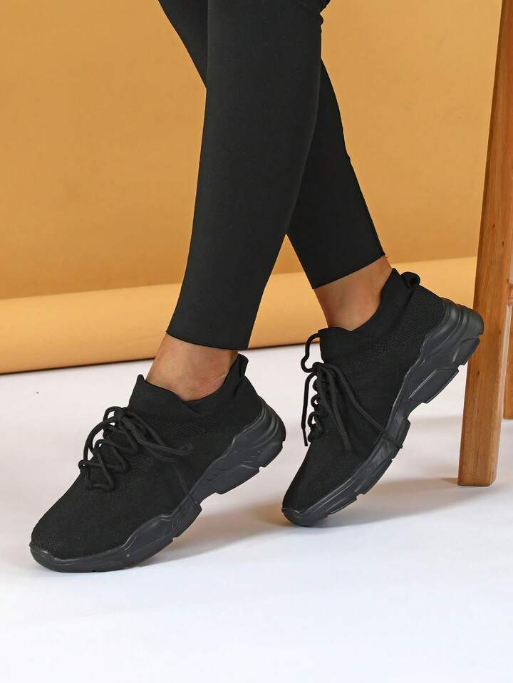 public desire blend black colour drenched chunky trainers