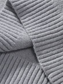 Manfinity Nam Họa tiết Argyle Thả vai Áo len - Màu Xám nhạt - Xem 3