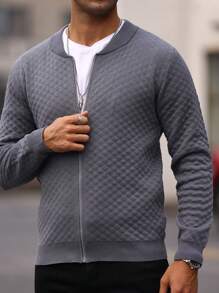 Manfinity Homme 男士釦領毛衣 - 深灰色 - 查看 3