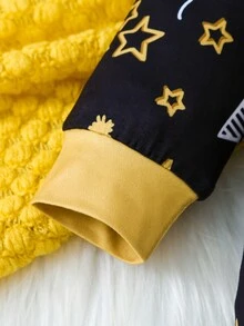 嬰兒男童卡通圖形對比綁縛連身衣 - 彩色 - 查看 7