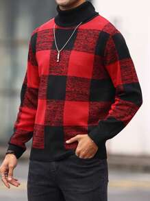 Manfinity Homme 男士高領毛衣 - 彩色 - 查看 4