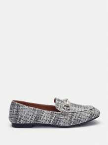 SheIn BIZ Flat Shoes For Women - Light Grey - View 2