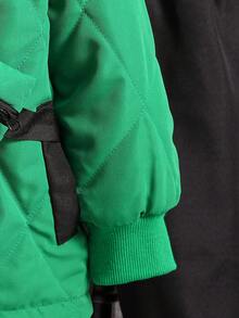 幼兒男童用2入組保暖軟舒適背包,冬季服裝 - 綠色 - 查看 4