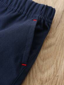 SHEIN Vintaside Kids 2pcs/Set Baby & Toddler Boys Solid Color Casual Pants With Slanted Pockets And Front Buttons , Suitable For Everyday Wear,Baby Pants Toddler Pants Infant Pants Baby Trousers Chic Outfits For Autumn/Winter