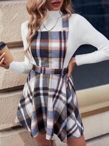 Chiquease Women's Plaid Overall Dress - Multicolor - View 3