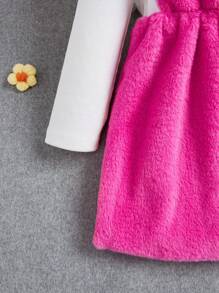 SHEIN Toddler Girls' Princess Style Casual Fashionable Sweet Elegant Versatile Dress - Multicolor - View 3