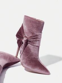 SheIn Belle 女式時尚靴子 - 珊瑚粉 - 查看 5