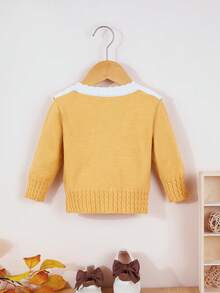 嬰兒(女)開襟衫 - 黃色 - 查看 2