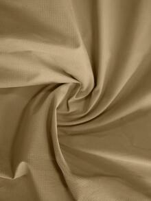 SHEIN Unity Women's Lantern Sleeves Solid Color Shirt - Khaki - View 8