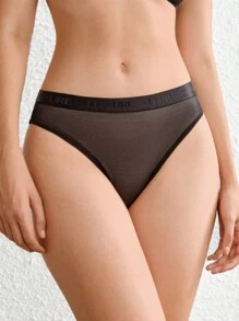 Ocili Ocili 3 piezas Calzoncillos de cintura con cinta con letra