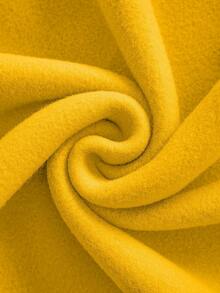 大尺碼女士字母印花絨毛衣 - 黃色 - 查看 3