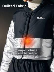 In My Nature Abrigo acolchado con botones frontales holográficos - Multicolor - Ver 3