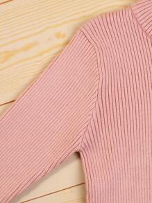 Boys' Sweater With Bear Embroidery - Pink - View 3