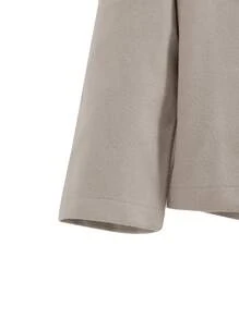 Manfinity Homme Nam Màu thuần Ngắn Lỏng lẻo Áo khoác Với Cổ bẻ , Mặt trước Nút & Túi - Màu be - Xem 4
