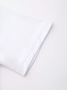 INAWLY Camiseta tipo crop top con estampado de corazón, camisetas gráficas para mujeres - Blanco - Ver 4