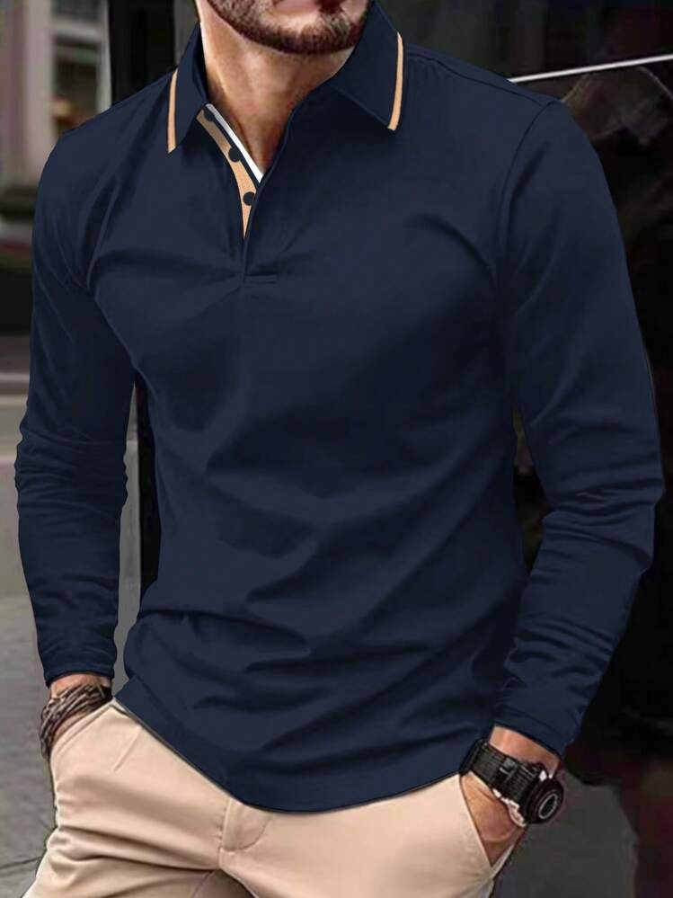 JXQXHCFS Primavera Retro Wash Tinta unita Camicia da lavoro Tasca Uomo Giacca Allentata, Blu, S