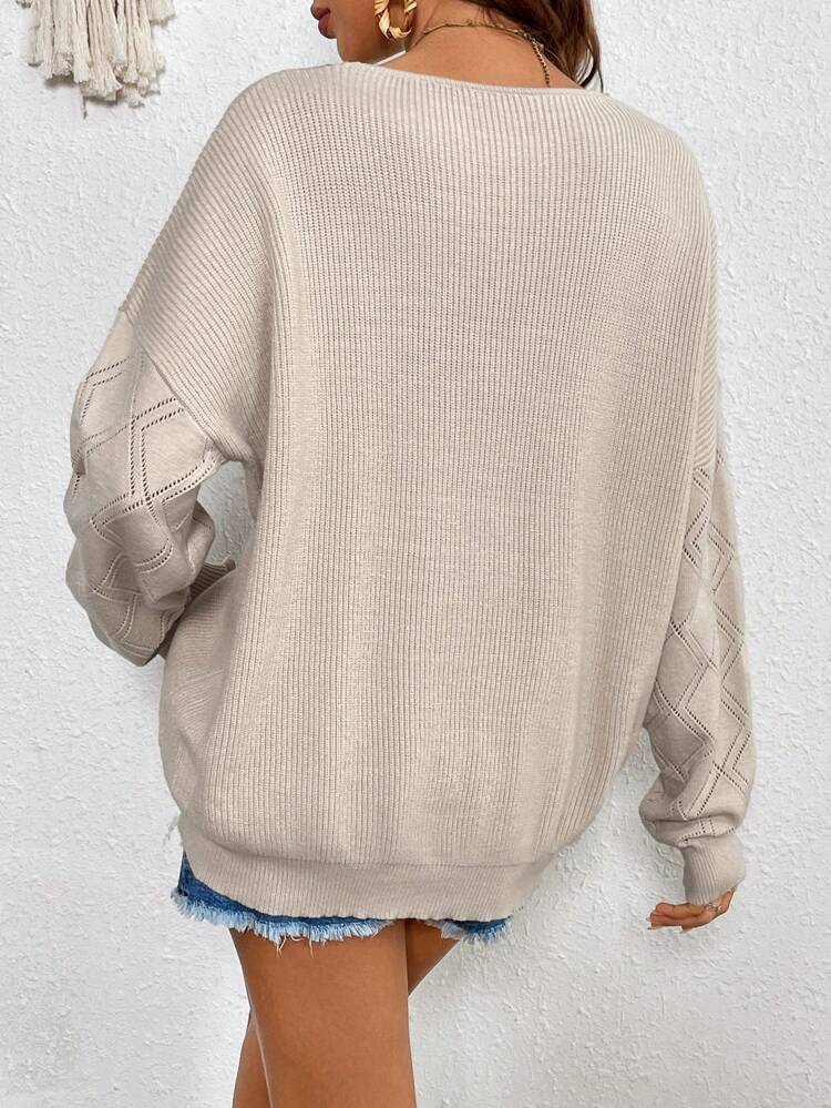 Women's Drop Shoulder Long Sleeve Sweater