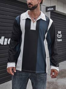 Manfinity Homme Men Plus Color Block Polo Shirt - Multicolor - View 6