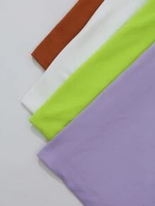 Calvaya 大碼4入組素色吊帶上衣 - 彩色 - 查看 6