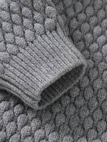 嬰童毛衣爬爬服 - 灰色 - 查看 4