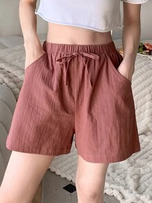 DAZY Women's Drawstring Sleepwear Bottoms - Redwood - View 3