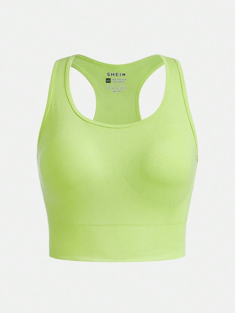 Teen Girl Ribbed Knit Racerback Sports Tank Top