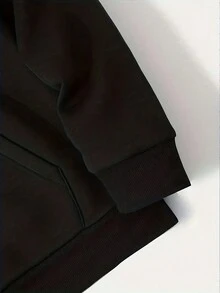 Nam Lông cừu Hoodie Với Hoàng hôn In - màu đen - Xem 3