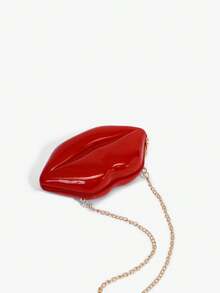 SHEIN SXY Red Lip Design Jelly Bag Satchel Valentines - Red - View 6