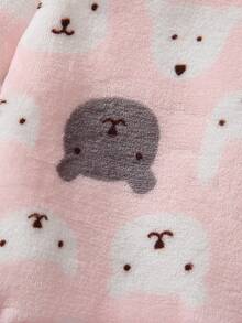 SHEIN 2入組幼童女孩卡通印花運動套裝衣褲 - 粉色 - 查看 5