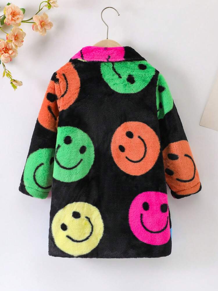 Toddler Boys' Cartoon Print Plush Jacket