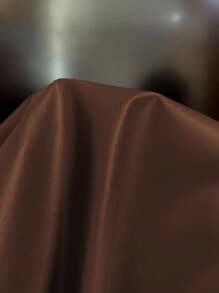 Flirla Hơn Cổ áo Đôi ngực Da giả Áo khoác Trench - Rỉ Nâu - Xem 7