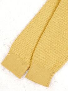 SHEIN Young Girl Two Tone Ruffle Trim Cardigan