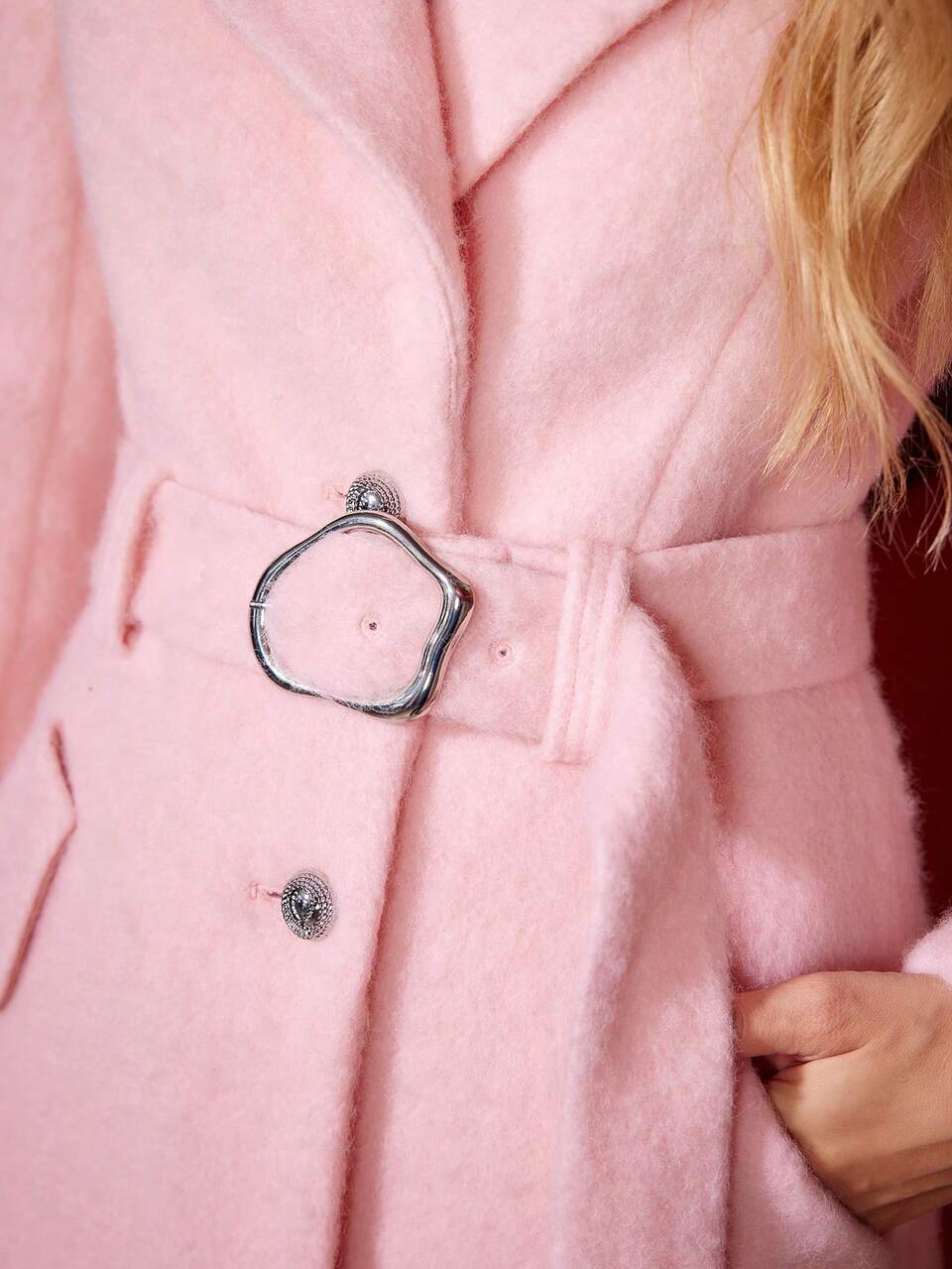 MOTF BELTED WOOL-BLEND COAT