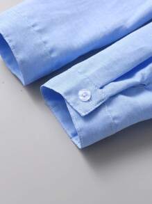 SHEIN 男孩格紋背心外套和蝴蝶前裝襯衫和褲子