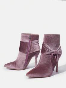 SheIn Belle 女式時尚靴子 - 珊瑚粉 - 查看 2