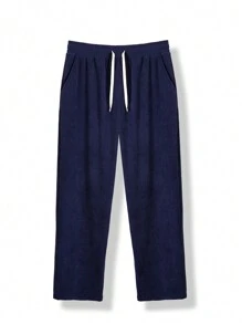 Manfinity Hypemode Nam Lỏng lẻo phù hợp Eo dây rút Quần - Màu xanh hải quân - Xem 3