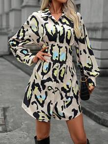 SHEIN LUNE Váy nữ xếp ly eo cắt bất đối xứng - Nhiều màu - Xem 5