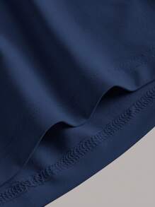 SHEIN EZwear Summer Solid Ruched Waist Tank Dress,Summer Dresses For Women - Navy Blue - View 4